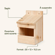 Nistkasten aus Tanne braun, Maße 20 × 12 × 15,5 cm — Foto 4