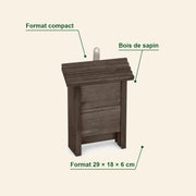 Fledermauskasten kompakt aus Holz braun — Foto 4