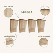 Nistkasten aus Holz braun, Maße 22 × 12 × 34 cm — Foto 4