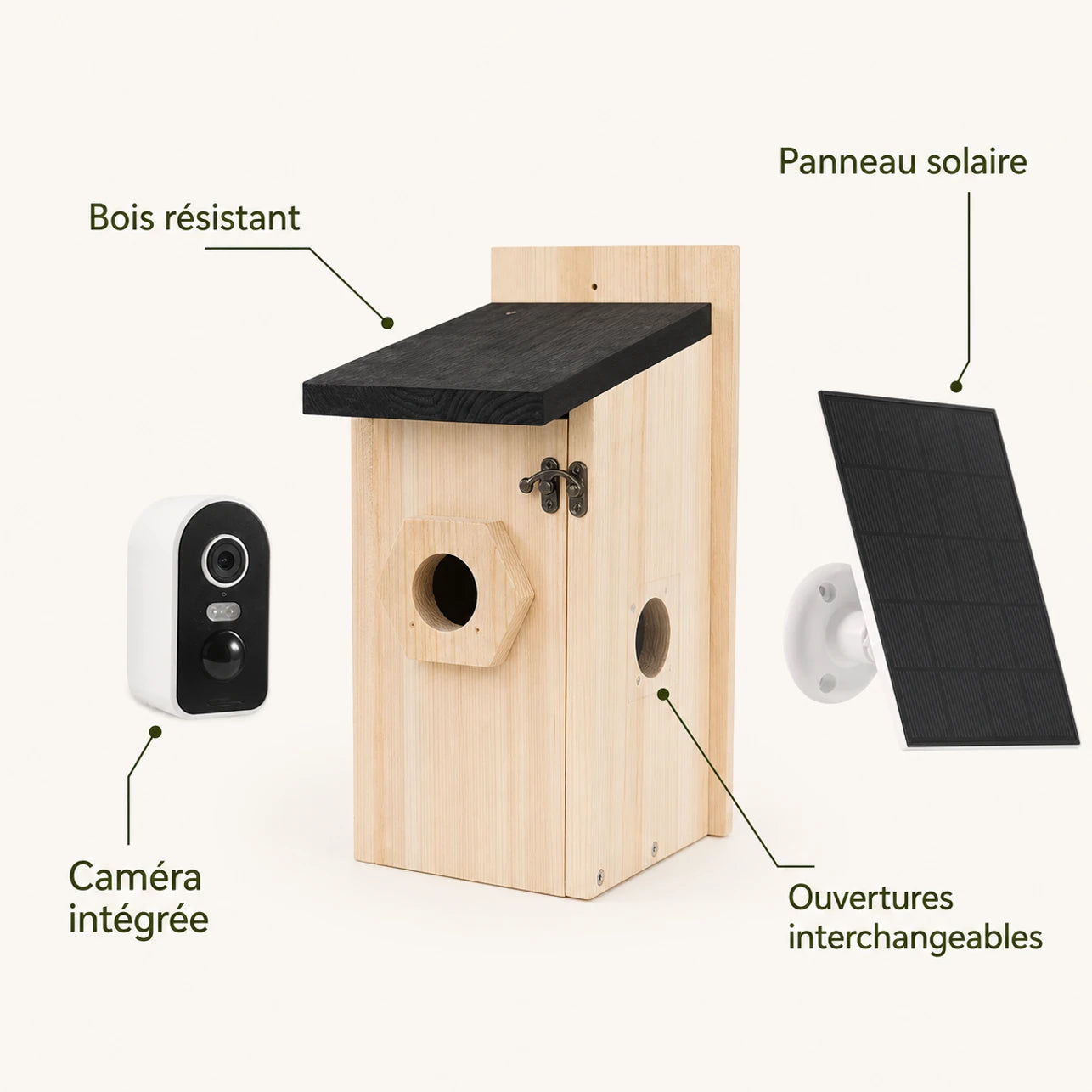 Wandnistkasten aus Holz braun — Foto 4
