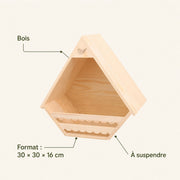 Wandnistkasten aus Holz beige, Maße 30 × 30 × 16 cm — Foto 4