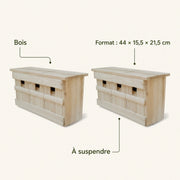 Set aus 2 Nistkästen aus Holz braun, Maße 44 × 15,5 × 21,5 cm — Foto 4