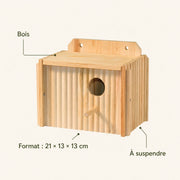 Nistkasten aus Holz braun, Maße 21 × 13 × 13 cm — Foto 4